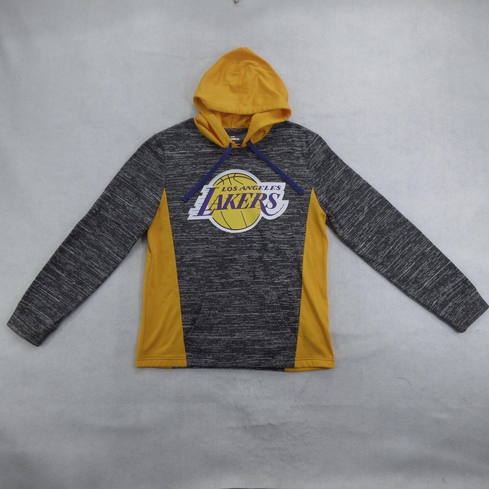 Los Angeles Lakers Hoodie Mens Medium Gray NBA Basketball Fanatics Sweatshirt